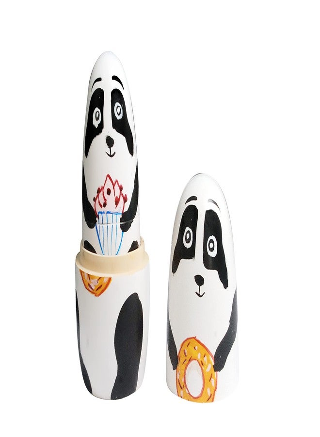 CHANNAPATNA TOYS Indian Wooden Panda Russian Nesting Dolls for Kids (2 Years+) - 6 Inch Multicolor - Set of 5 pcs | Activity Toy for Babies - Image 3